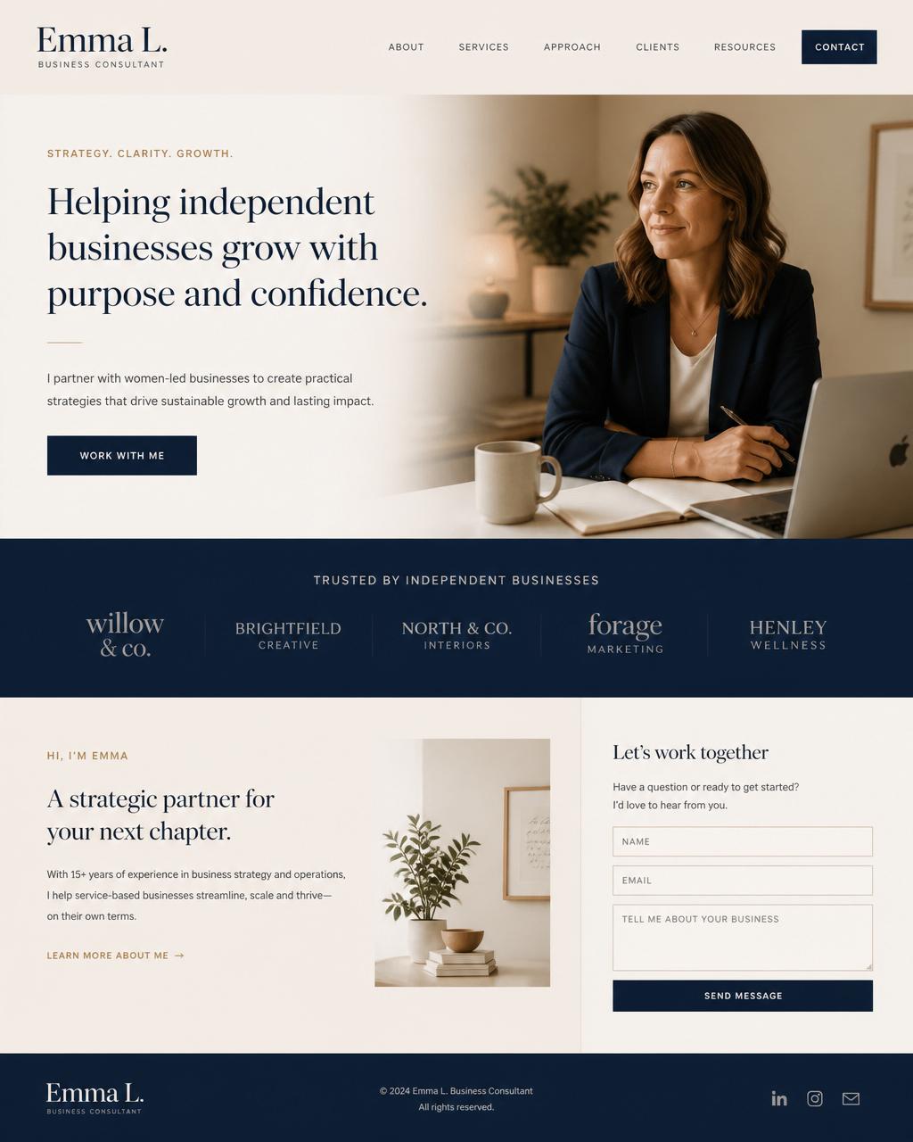 Emma L. — Consultant website preview